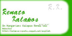 renato kalapos business card